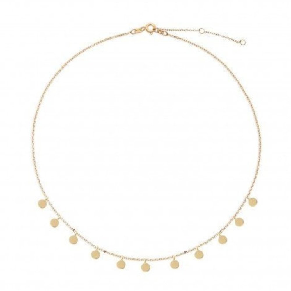 Coin charm necklace  Dainty neacklace  Disc necklace  Gold coin necklace  Silver